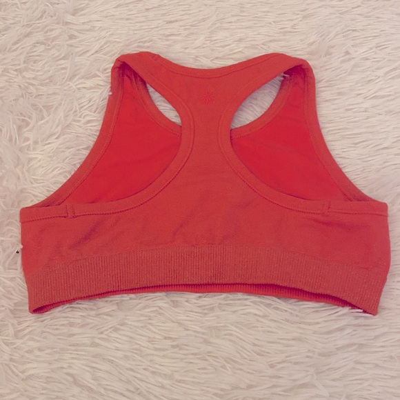 Athleta girls pink/orange sparkly sports bra. - Picture 2 of 4
